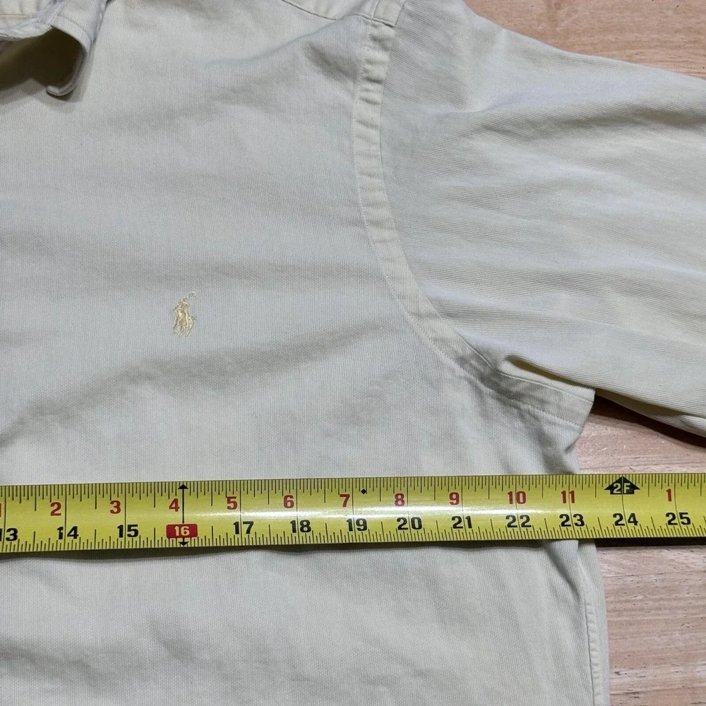 Polo Ralph Lauren Men's Andrew Shirt Pastel Yellow Cotton Button Up Size 16-34